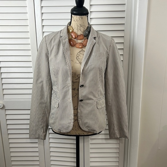 J.Crew Striped Blazer with lining - Picture 1 of 7